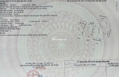 Bán nhà 3 tầng - Góc 2 mặt tiền đường Phan Thị Nể & Hòa Minh 4